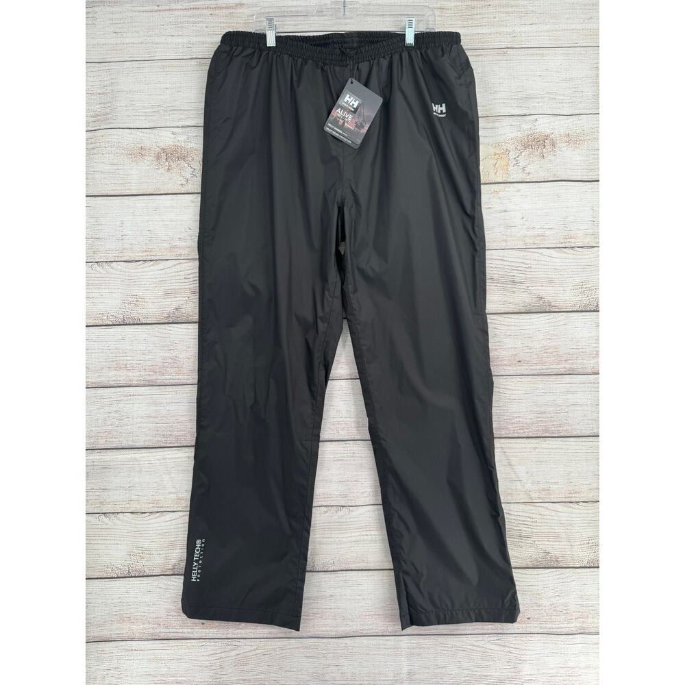 Helly Hansen Workwear Manchester Rain Pants Mens 2XL‎ Black Mesh Lined NEW